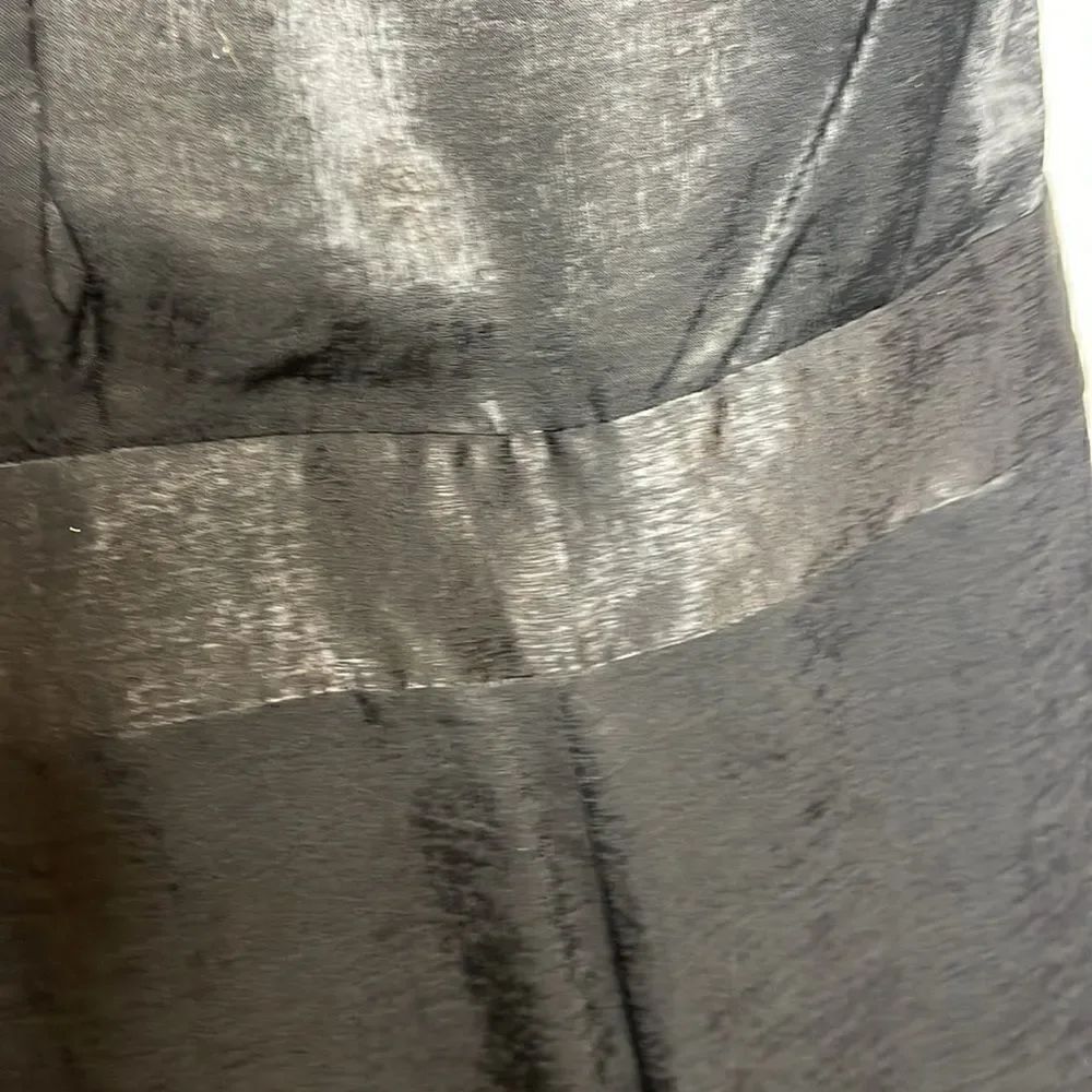 MISA LOS ANGELES Xandra Black Hammered Satin wide leg Halter jumpsuit Small NWT - Picture 10 of 12